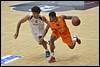 06-08-2014: Basketbal: Nederland v Belgie: Den Bosch
(L-R) Jean-Marc Mwema of Belgie, Mohamed Kherrazi of Nederland - fe1408060213.jpg