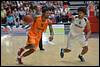 06-08-2014: Basketbal: Nederland v Belgie: Den Bosch(L-R) Mohamed Kherrazi of Nederland, Jean-Marc Mwema of Belgie - fe1408060275.jpg