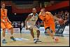 06-08-2014: Basketbal: Nederland v Belgie: Den Bosch
(L-R) Guy Muya of Belgie, Ralf de Pagter of Nederland - fe1408060358.jpg