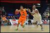 06-08-2014: Basketbal: Nederland v Belgie: Den Bosch(L-R) Worthy de Jong of Nederland, Guy Muya of Belgie - fe1408060375.jpg
