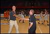 06-08-2014: Basketbal: Nederland v Belgie: Den Bosch
(L-R) coach Toon van Helfteren of Nederland, coach Eddy Casteels of Belgie - fe1408060397.jpg