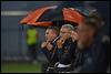 (L-R) assistant trainer Berry Smit of FC Volendam, coach Hans de Koning of FC Volendam, assistant trainer Johan Steur of FC Volendam - fe1408080230.jpg