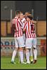 27-09-2014: Voetbal: FC Oss v Telstar: Oss
(L-R) Rick Stuij van den Herik of FC Oss, Jeffrey Ket of FC Oss, Jorzolino Falkenstein of FC Oss, Jochem Jansen of FC Oss - fe1409270880.jpg