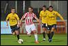 27-09-2014: Voetbal: FC Oss v Telstar: Oss
(L-R) Jonathan Kindermans of Telstar, Fatih Kamaci of FC Oss,  Edo Knol of Telstar, Alair Cruz Vicente of Telstar - fe1409270931.jpg