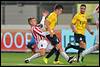 27-09-2014: Voetbal: FC Oss v Telstar: Oss
(L-R) Joep van den Ouweland of FC Oss, Jonathan Kindermans of Telstar - fe1409271090.jpg