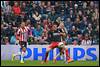 05-10-2014: Voetbal: PSV v Excelsior: Eindhoven
(L-R) Karim Rekik of PSV, Jeff Stans of Excelsior, Jorrit Hendrix of PSV - fe1410050109.jpg