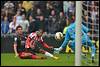 05-10-2014: Voetbal: PSV v Excelsior: Eindhoven
(L-R) Sander Fischer of Excelsior, Florian Jozefzoon of PSV, goalkeeper Gino Courtino of Excelsior - fe1410050169.jpg