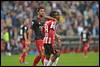 05-10-2014: Voetbal: PSV v Excelsior: Eindhoven
(L-R) Sander Fischer of Excelsior, Florian Jozefzoon of PSV, Luciano Narsingh of PSV - fe1410050273.jpg