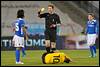 (L-R) Justin Tahapary of FC Den Bosch, referee Jeroen Sanders, Anmar Almubaraki of Telstar - fe1502270362.jpg