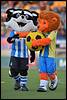 (L-R) mascotte Woutje of FC Eindhoven, mascotte Ricky of RKC Waalwijk - fe1504170064.jpg