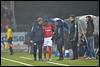 (L-R) physiotherapist Charles Rudolf of Helmond Sport, Charlton Vicento of Helmond Sport, coach Jan van Dijk of Helmond Sport, 4th official Clay Ruperti - fe1510160052.jpg