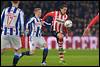 12-03-2016: Voetbal: PSV v SC Heerenveen: Eindhoven
(L-R) Sam Larsson of SC Heerenveen, Andres Guardado of PSV - fe1603120374.jpg